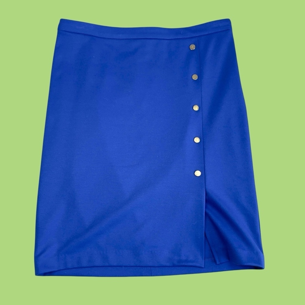 The Limited blue button pencil skirt 8 NWT